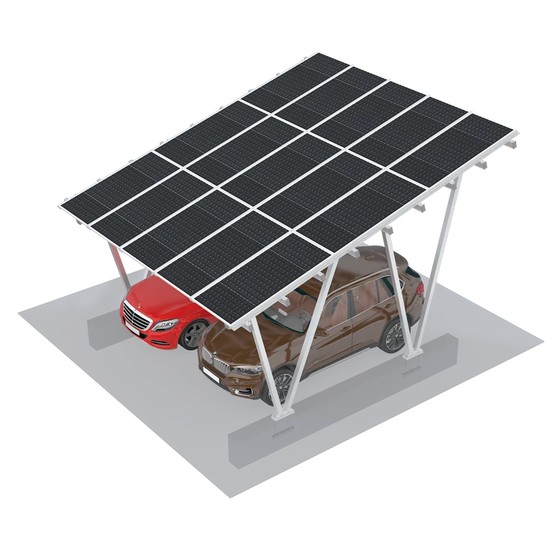 Elios Carport M15 | Aluminum Structure for 2 Vehicle | 15 Solar Panels (9 kW+)