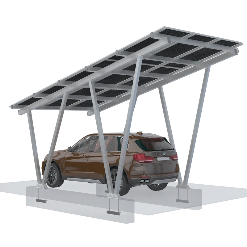 Elios Solar Carport M9 | Aluminum Structure for 1 Vehicle | 9 Solar Panels (5.4 kW+)