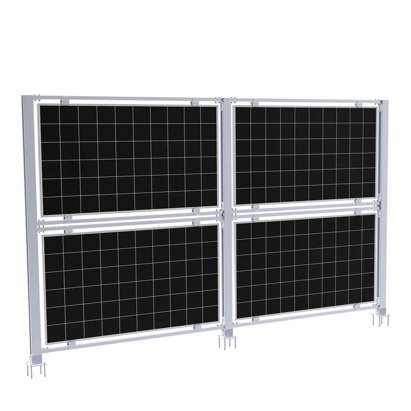 Elios AgriVoltaic Solar Fence | Vertical Aluminum Solar Racking for 4 Panels