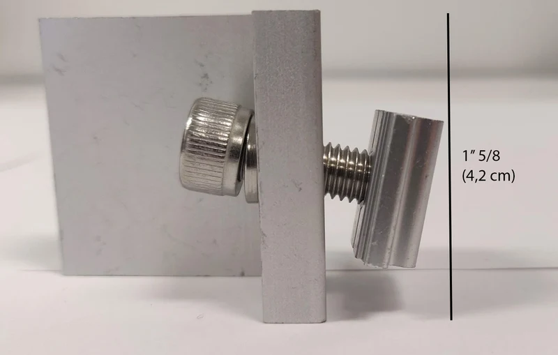 Elios Solar End Clamp Anodized Aluminum 40mm