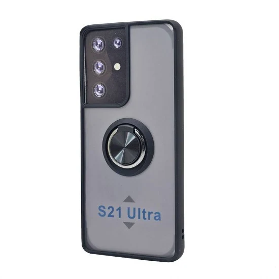 TPU Case w/ Magnetic Ring for Samsung S21 Ultra (black)