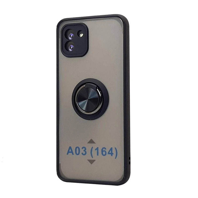 TPU Case w/ Magnetic Ring for Samsung A03 (black)