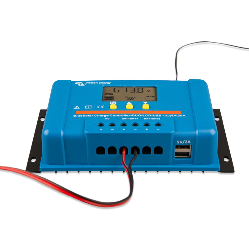 Victron Energy BlueSolar PWM DUO 12/24V-20A with LCD & USB | SCC010020060