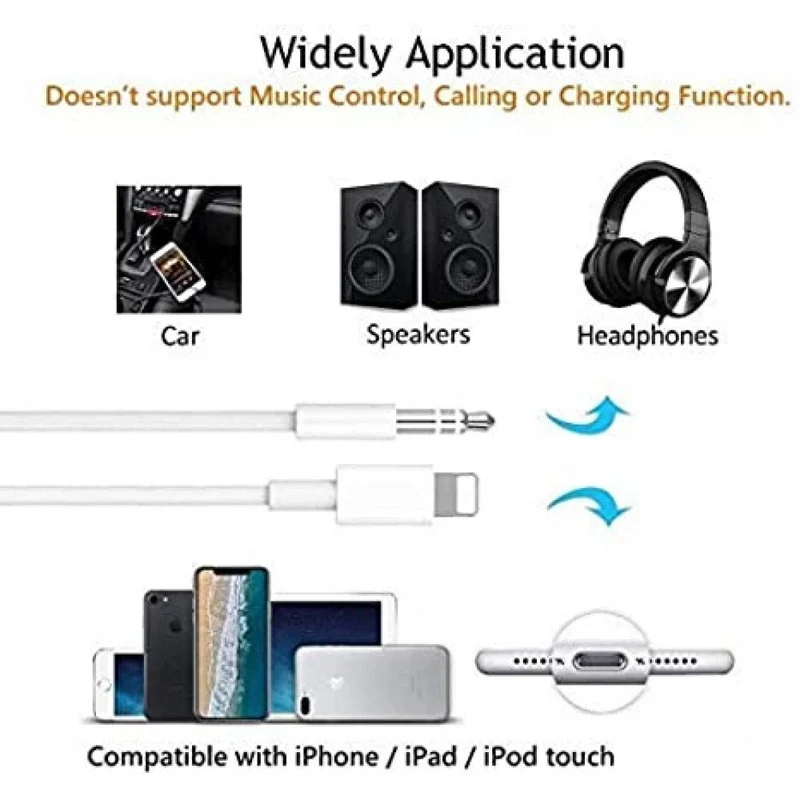 Lightning to 3.5AUX Audio Adapter Cable