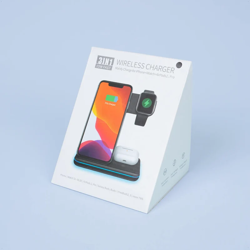 Draadloze oplader 3-in-1 voor Apple en Android