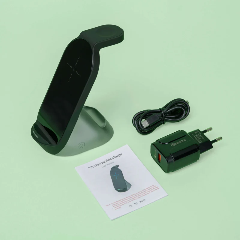 Smartphone, iWatch en Earpods 3-in-1 draadloze oplader