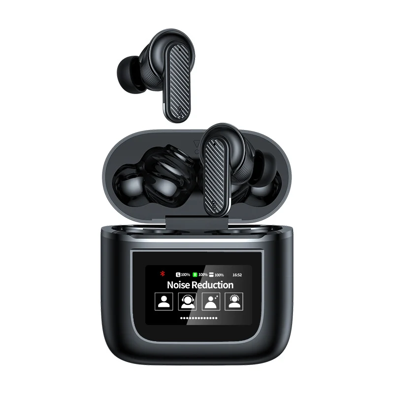Ecouteurs Bluetooth avec Reduction de Bruit - Noir avec ecran