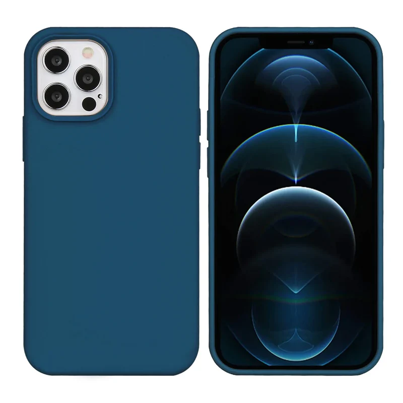 Coque pour Iphone 12 PRO Rigide en Silicone - Bleu