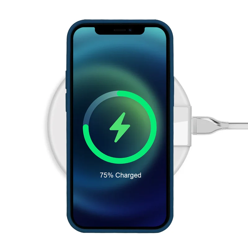 Coque pour Iphone 12 PRO Rigide en Silicone - Bleu
