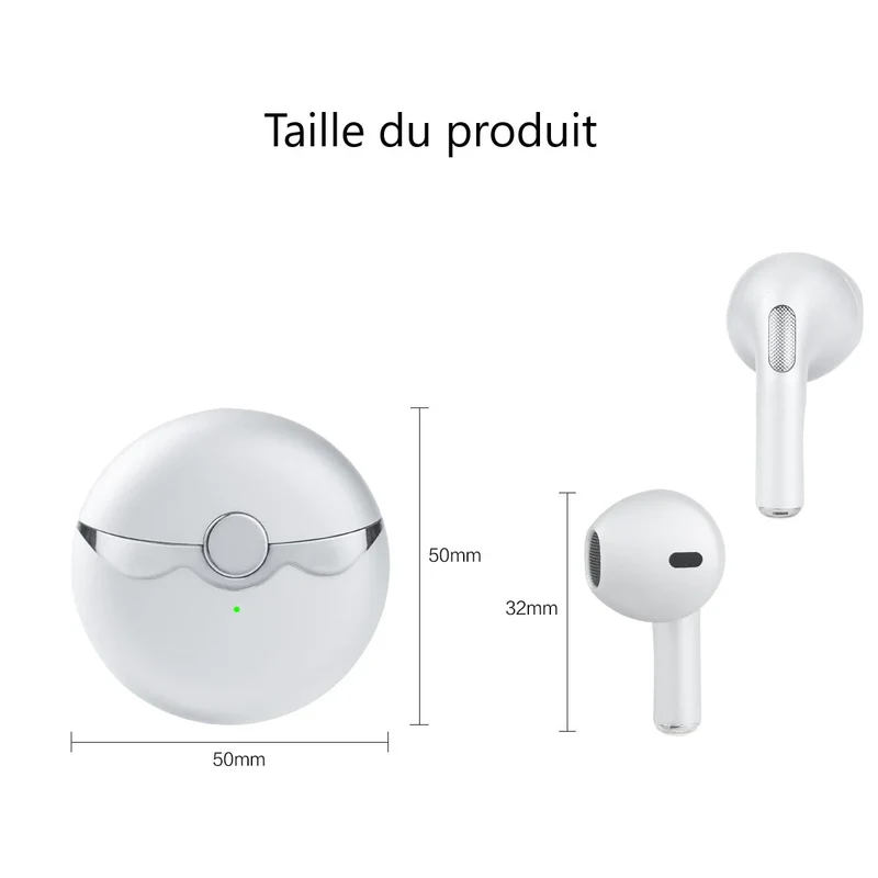Ecouteurs Bluetooth avec Reduction de Bruit - Argent