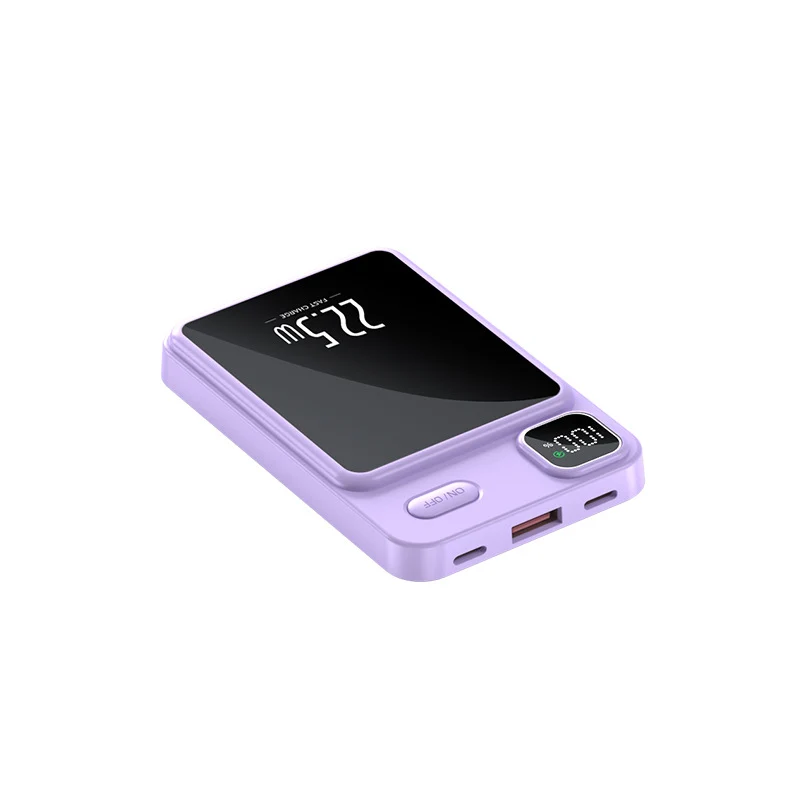 POWER BANK 10000 mAh AVEC ECRAN LED MAGSAFE - Violet