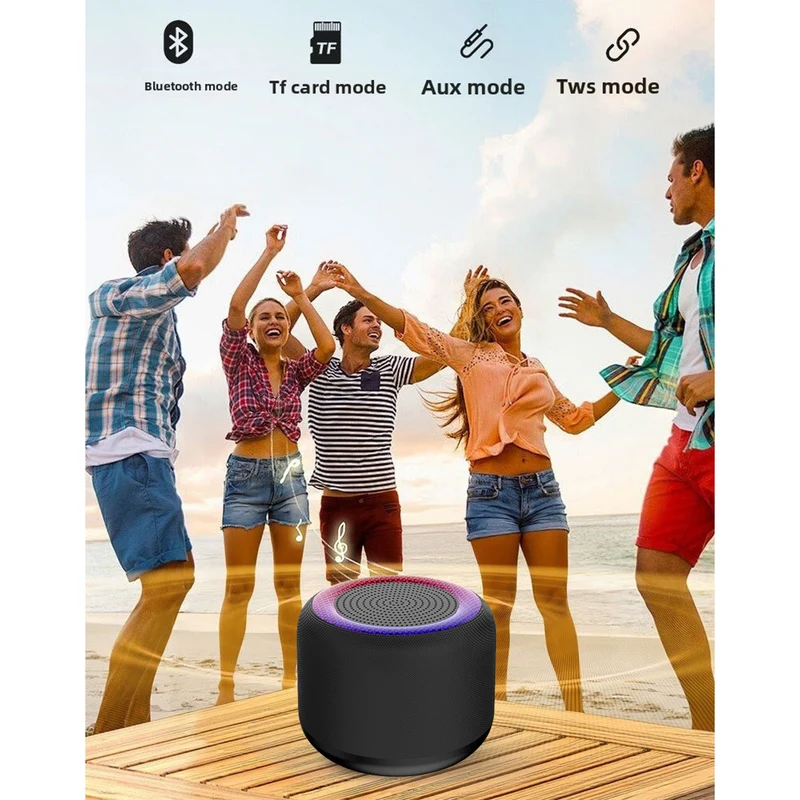 Enceinte Bluetooth Portable avec LED & Basses Puissantes