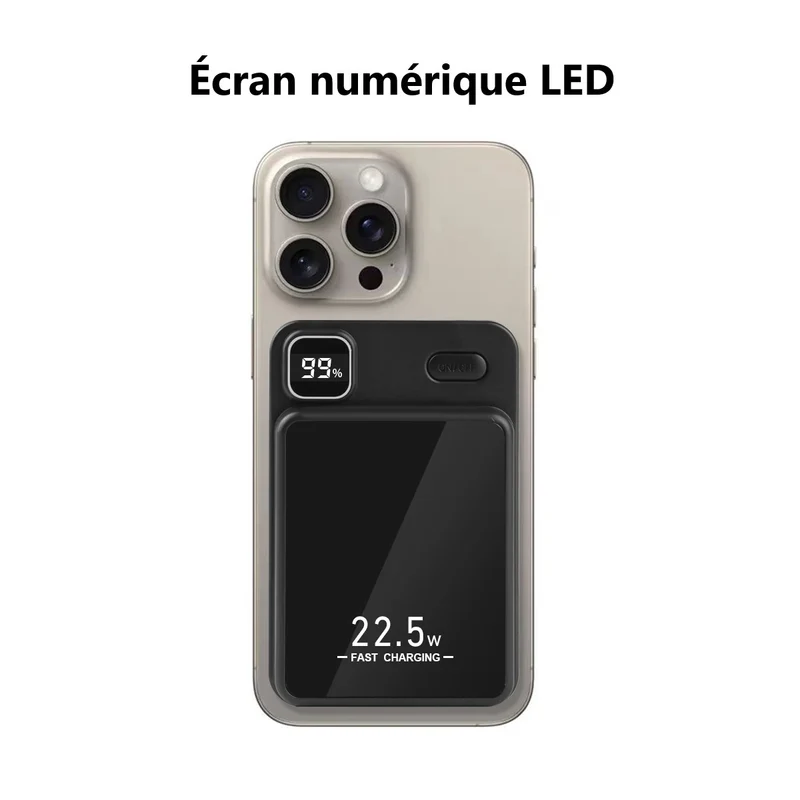 Power Bank avec Chargement Sans Fil