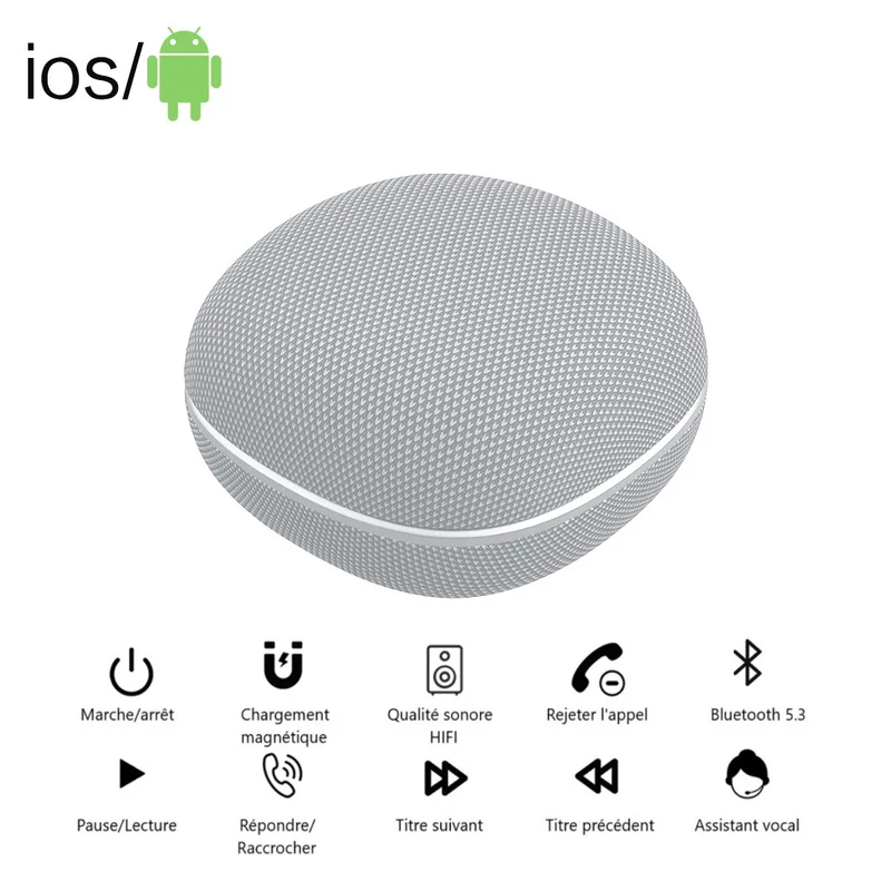 Ecouteurs Bluetooth avec Reduction de Bruit - Blanc