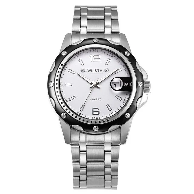 Brand Waterproof Watch Success Man Small Three-Needle Luminous Wristband Watch Stainless Steel Belt Folding Buckle Bracelet Gift