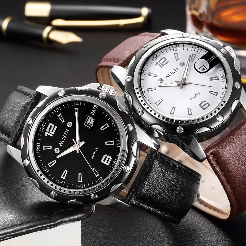 Hot Men's Waterproof Quartz Watch Retro Gentleman Casual Business Luminous Decoration Calendar Stainless Steel Strap Watch