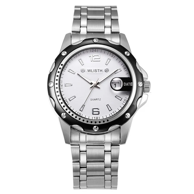 Hot Men's Waterproof Quartz Watch Retro Gentleman Casual Business Luminous Decoration Calendar Stainless Steel Strap Watch