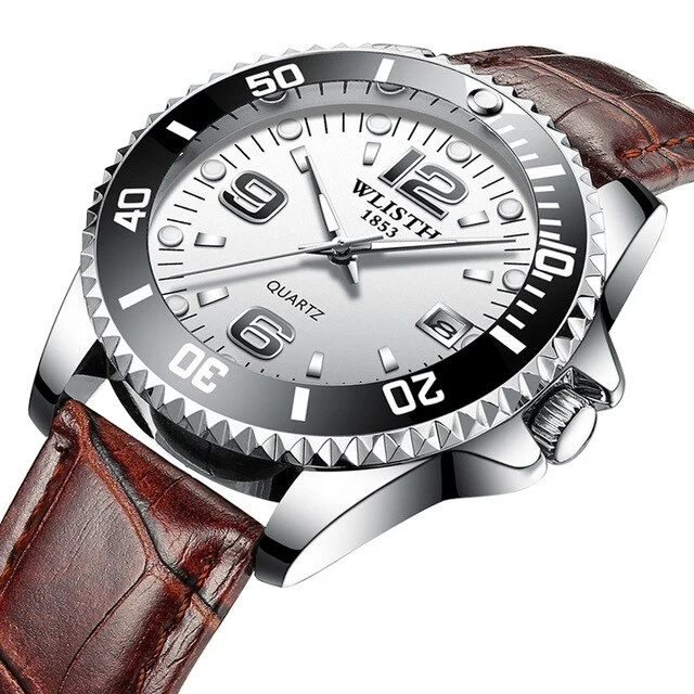 Hot Men's Waterproof Quartz Watch Retro Gentleman Casual Business Luminous Decoration Calendar Stainless Steel Strap Watch