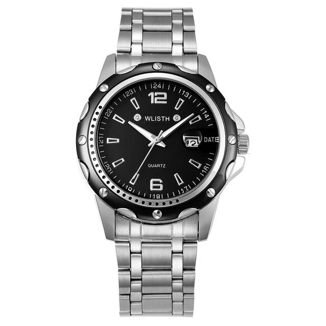 Hot Men's Waterproof Quartz Watch Retro Gentleman Casual Business Luminous Decoration Calendar Stainless Steel Strap Watch