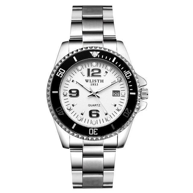 Hot Men's Waterproof Quartz Watch Retro Gentleman Casual Business Luminous Decoration Calendar Stainless Steel Strap Watch