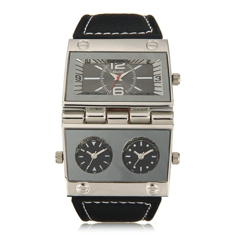Cool New Hot Personality Men's Watch Fashion Sports Three Dials Nine-Piece Quartz Watch Student Christmas Men's Bracelet Gift