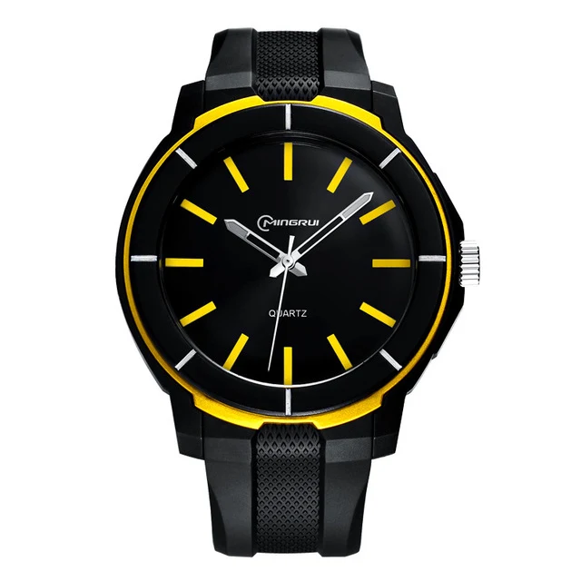 Hot Men's Waterproof Watch Girl Student Simple Table Cool Night Import Movement Organic Glass Mirror Glass PU Strap School Gift