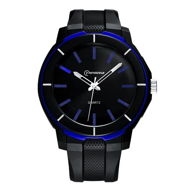 Hot Men's Waterproof Watch Girl Student Simple Table Cool Night Import Movement Organic Glass Mirror Glass PU Strap School Gift