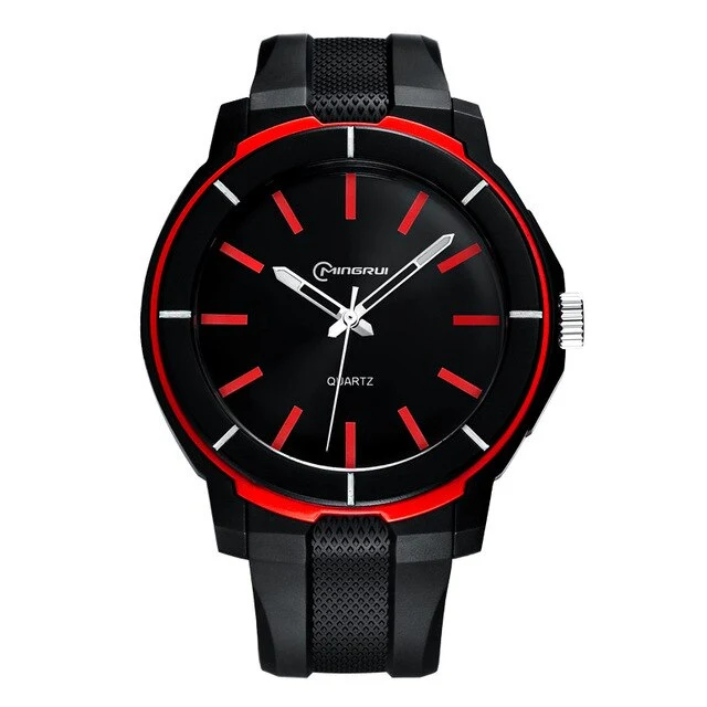 Hot Men's Waterproof Watch Girl Student Simple Table Cool Night Import Movement Organic Glass Mirror Glass PU Strap School Gift