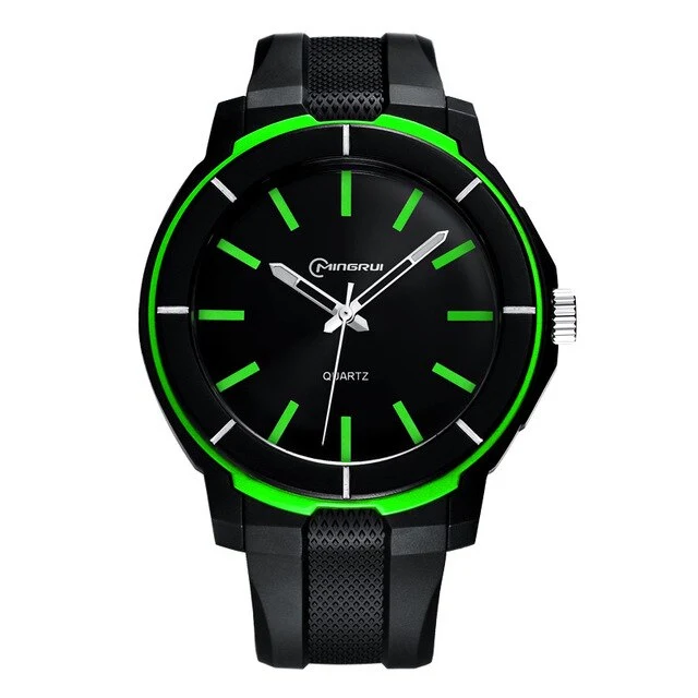 Hot Men's Waterproof Watch Girl Student Simple Table Cool Night Import Movement Organic Glass Mirror Glass PU Strap School Gift