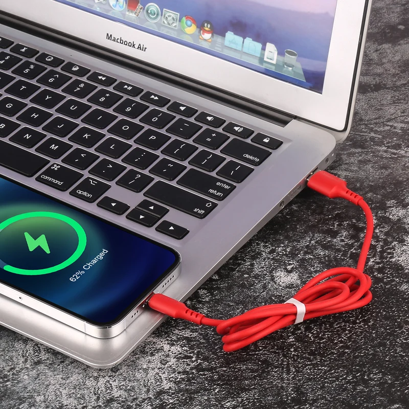 Chargeur USB vers Lightening / Iphone 1,50 Mètre - Rouge