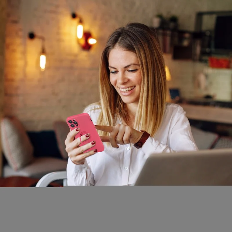 Coque Silicone avec Anneau Magnetique