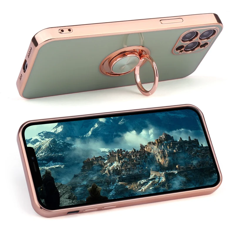 Coque avec Porte Anneau Support et Magnetique - Vert
