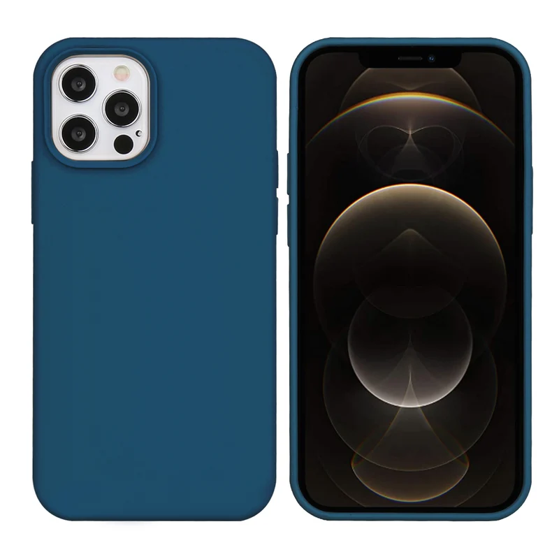 Coque pour Iphone 12 PRO MAX Rigide en Silicone - Bleu