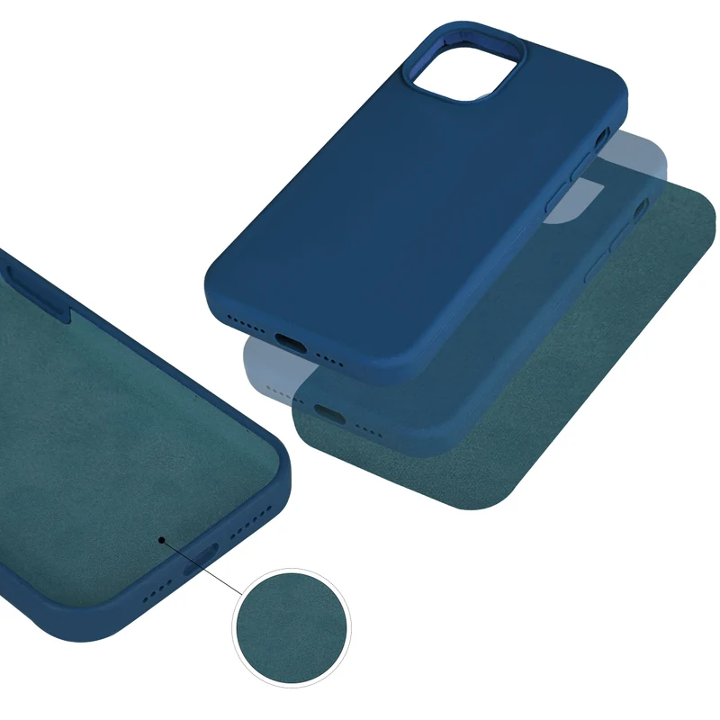 Coque pour Iphone 12 PRO MAX Rigide en Silicone - Bleu