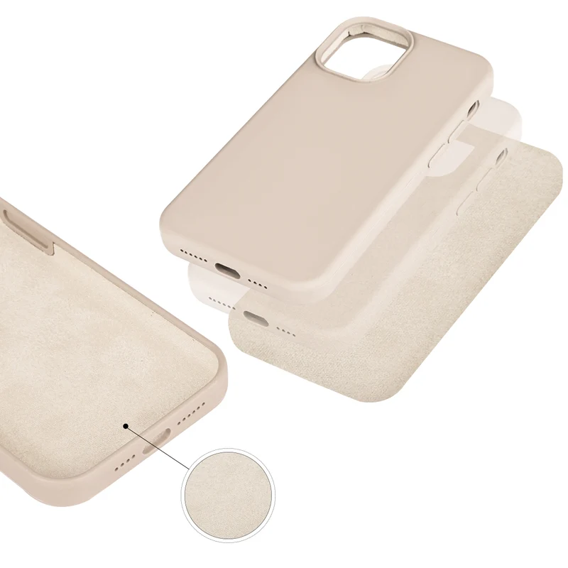 Coque pour Iphone 12 PRO MAX Rigide en Silicone - Beige