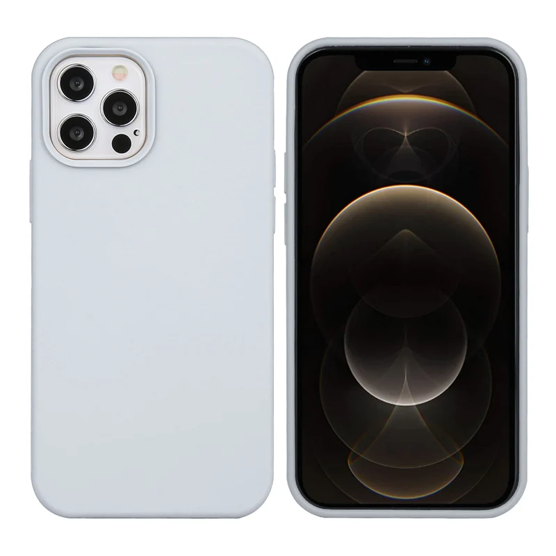 Coque pour Iphone 12 PRO MAX Rigide en Silicone - Argent