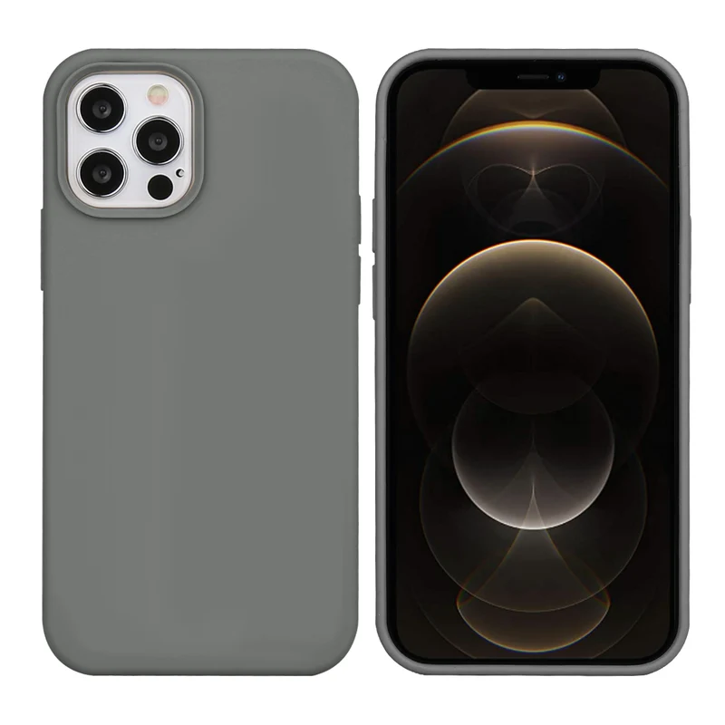 Coque pour Iphone 12 PRO MAX Rigide en Silicone - Gris