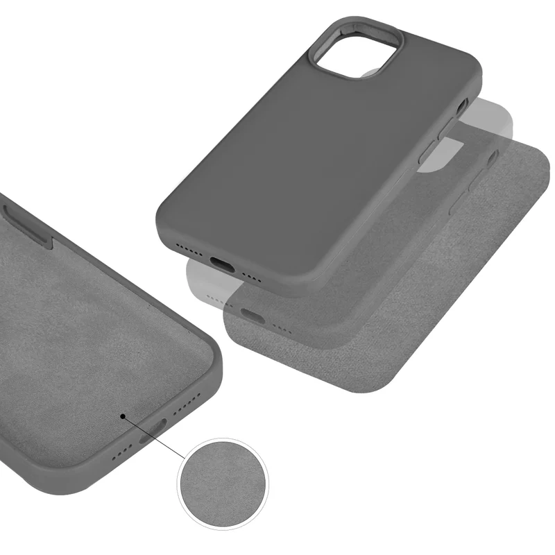 Coque pour Iphone 12 PRO MAX Rigide en Silicone - Gris