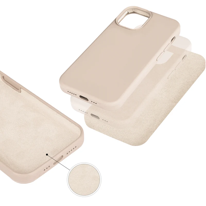 Coque pour Iphone 12 PRO Rigide en Silicone - Beige