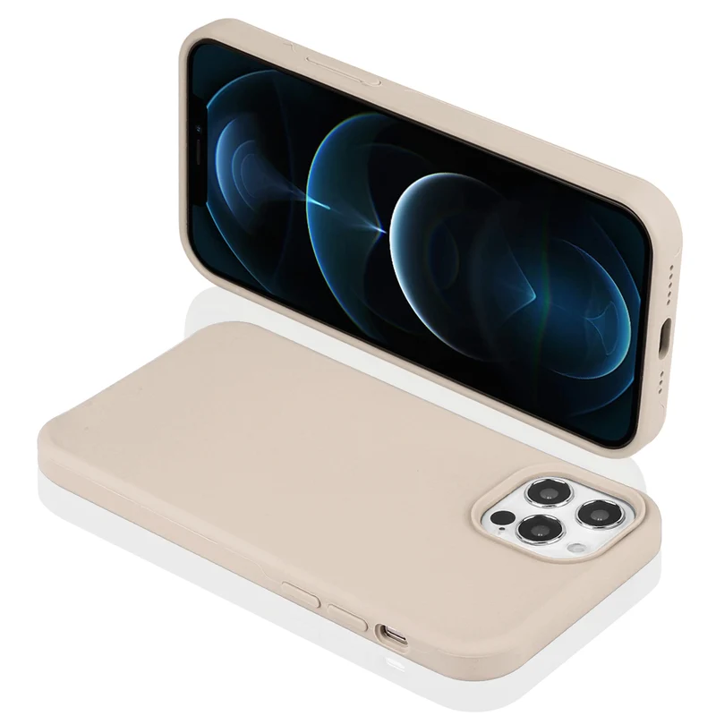 Coque pour Iphone 12 PRO Rigide en Silicone - Beige