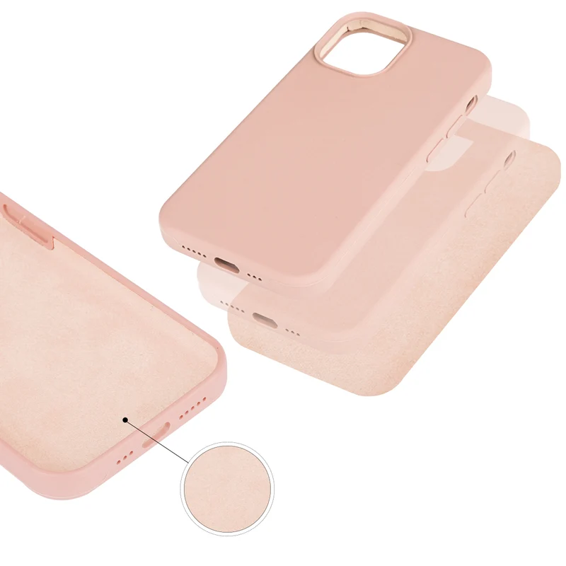 Coque pour Iphone 12 Rigide en Silicone - Rose