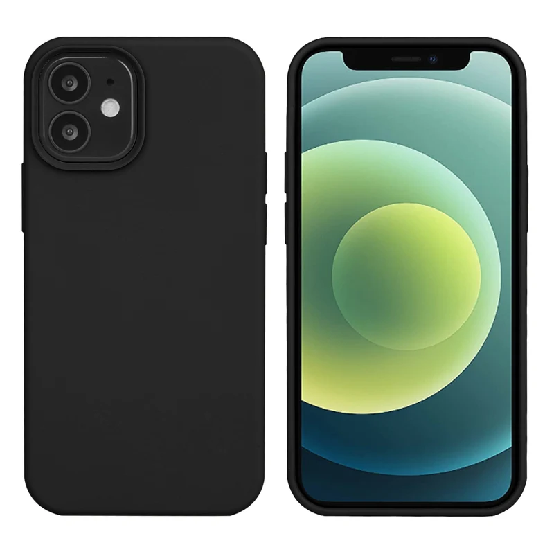 Coque pour Iphone 12 Rigide en Silicone - Noir