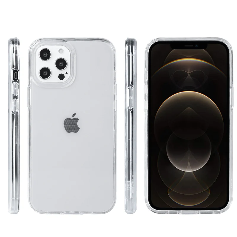 Coque pour Iphone 12PRO MAX - 2 en 1 (contour Silicone et Coque pour en Dur)