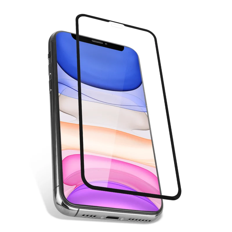 Verre de Protection 5D pour Iphone 11 avec Bord Noir