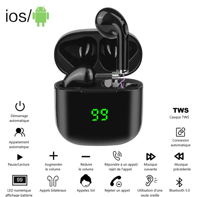 Ecouteurs Bluetooth avec Reduction de Bruit