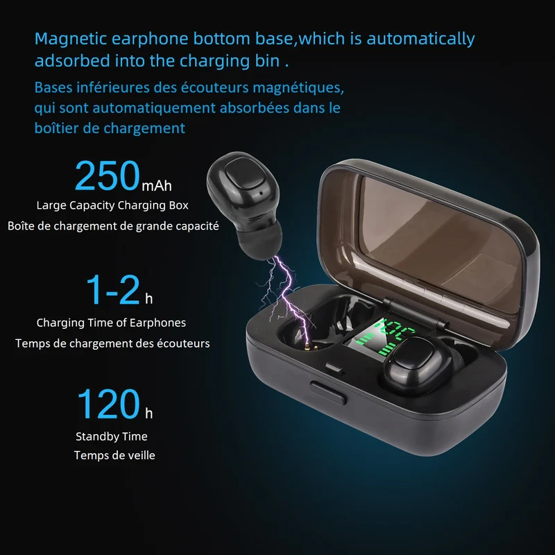 Ecouteurs Bluetooth avec Reduction de Bruit - Noir mini