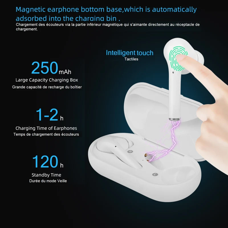 Earbuds Tactiles Bluetooth V5.0+edr