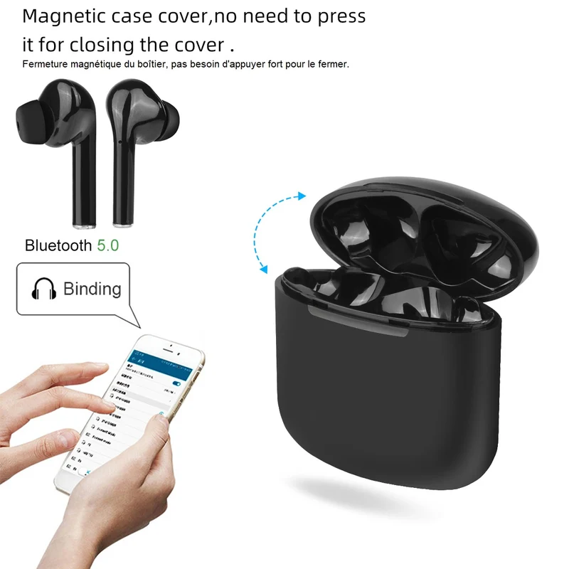 Ecouteurs Tactiles Bluetooth V5.0+edr et Micro Integre - Noir