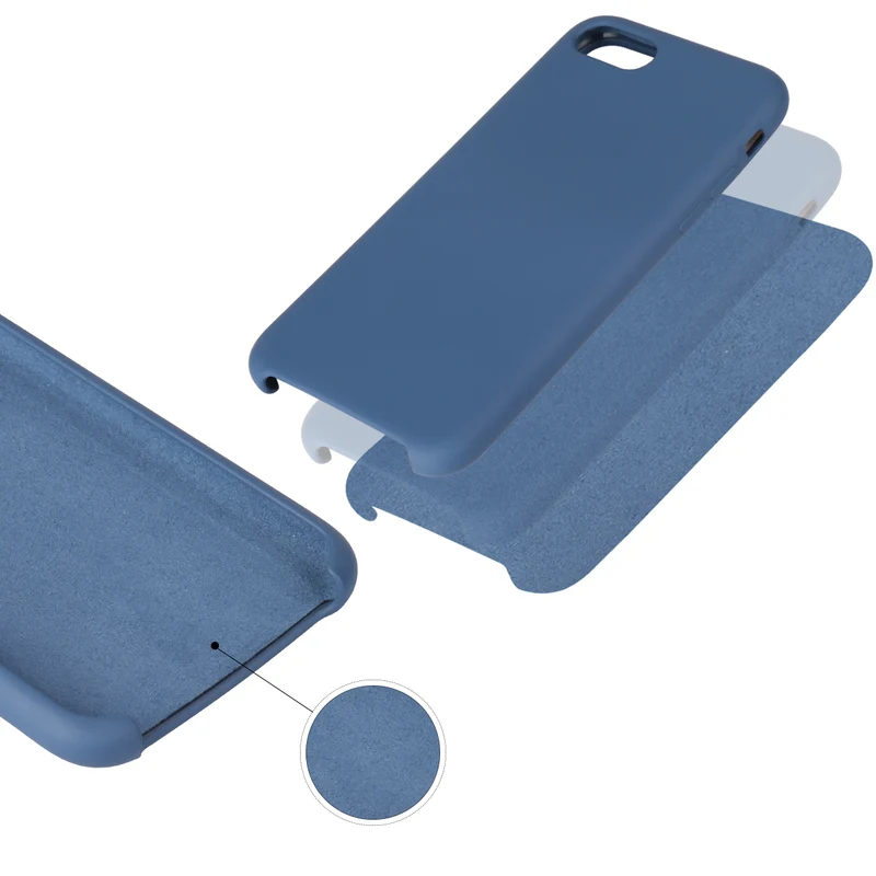 Coque pour Iphone 7/8 Rigide en Silicone - Bleu