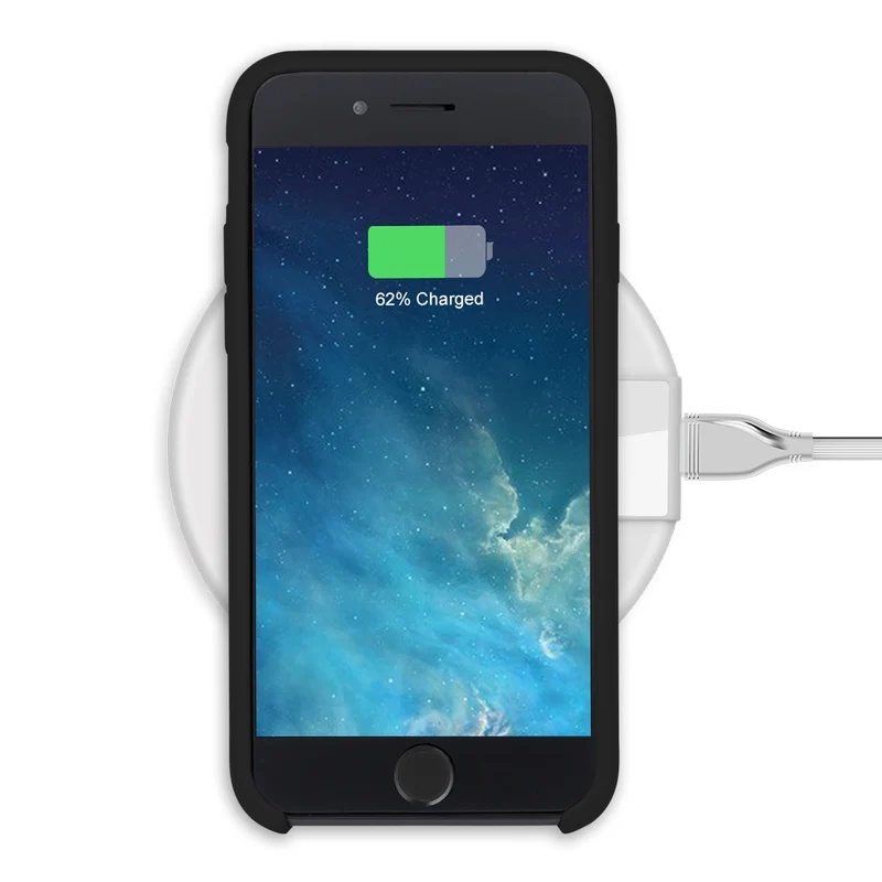Coque pour Iphone 7/8 Rigide en Silicone - Noir